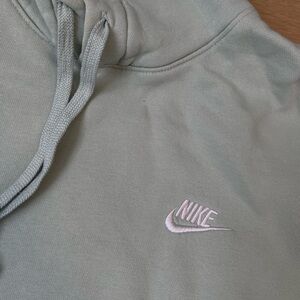 Nike Sage Green Pullover Hoodie with White Logo